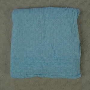 Lollypop Light Blue White Print Baby Blanket Swaddle Muslin Cotton